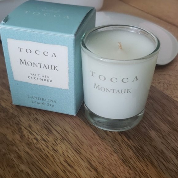 NIB Mini Tocca Montauk Candle Salt Air Cucumber Premium Candelina Luxury Votive - Picture 2 of 2